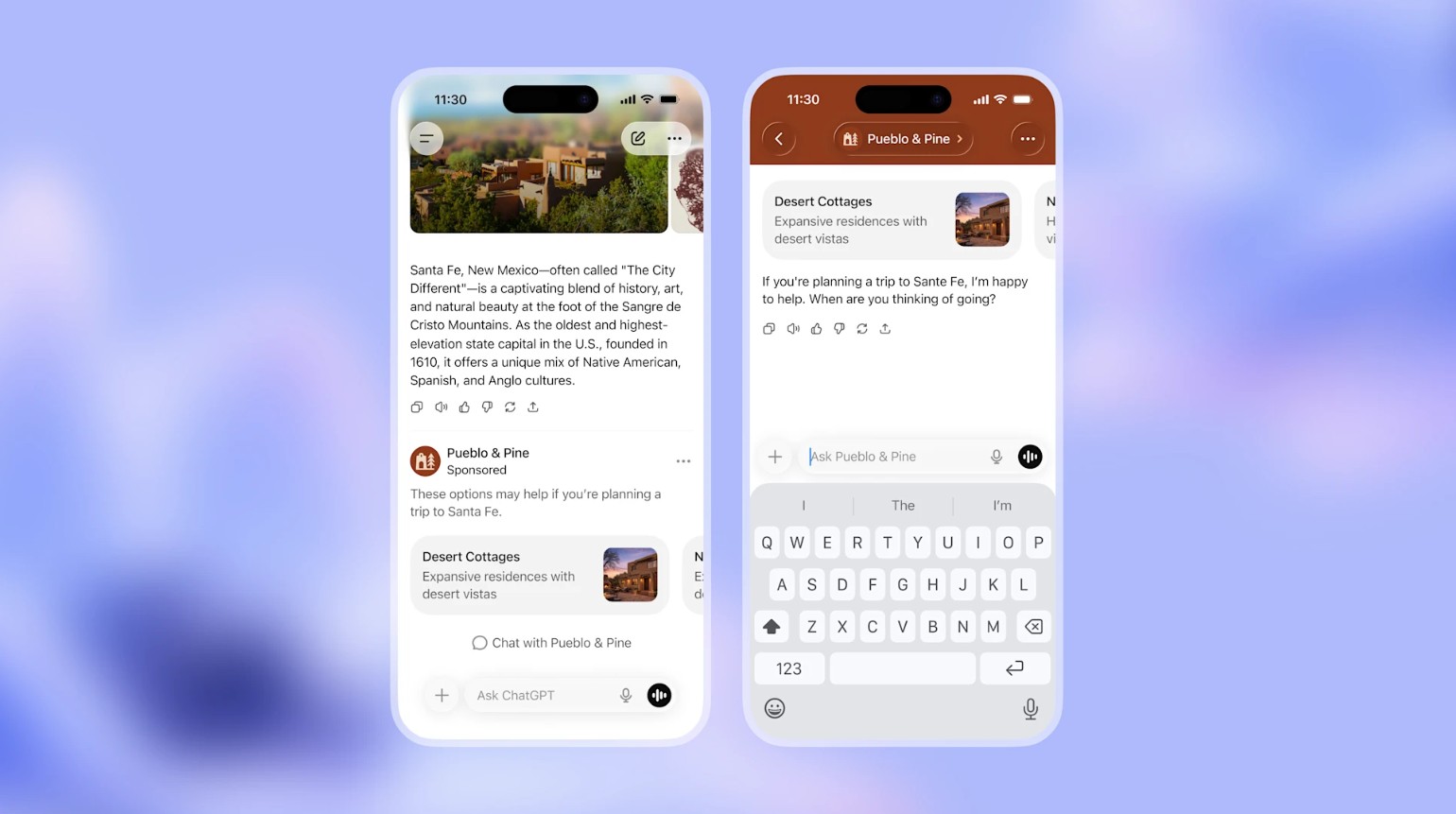 Esempi di annunci pubblicitari su ChatGPT