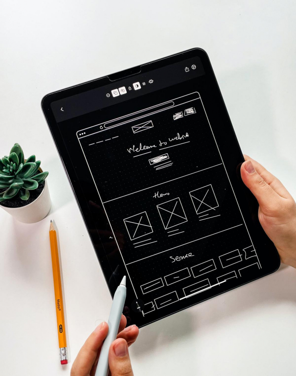 wireframe sito web 