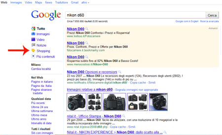 Finalmente dopo un periodo di silenzio è attivo Google Shopping Italia