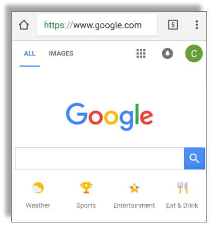 nuova google home page